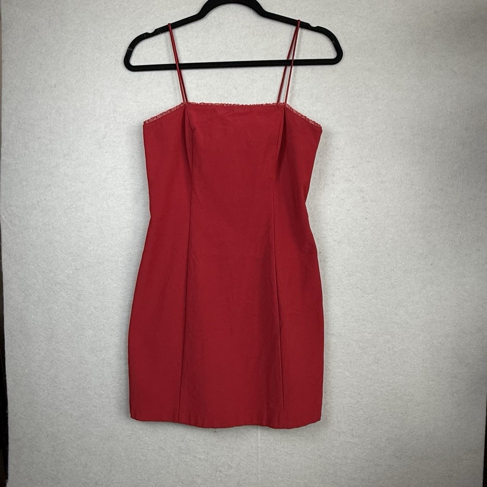 Vtg Maria Bianca Nero Dress Womens Red Bodycon Cocktail Sz‎ M Prom Hoco Clubwear